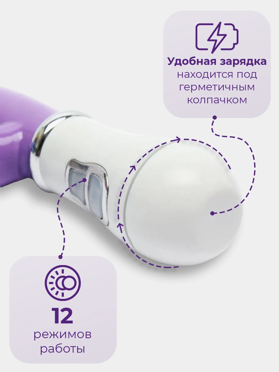 Двойной вибратор "Кролик", для зоны G и клитора
