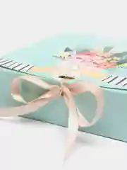Бирюзовый коробки  подарочные "Для семьи"