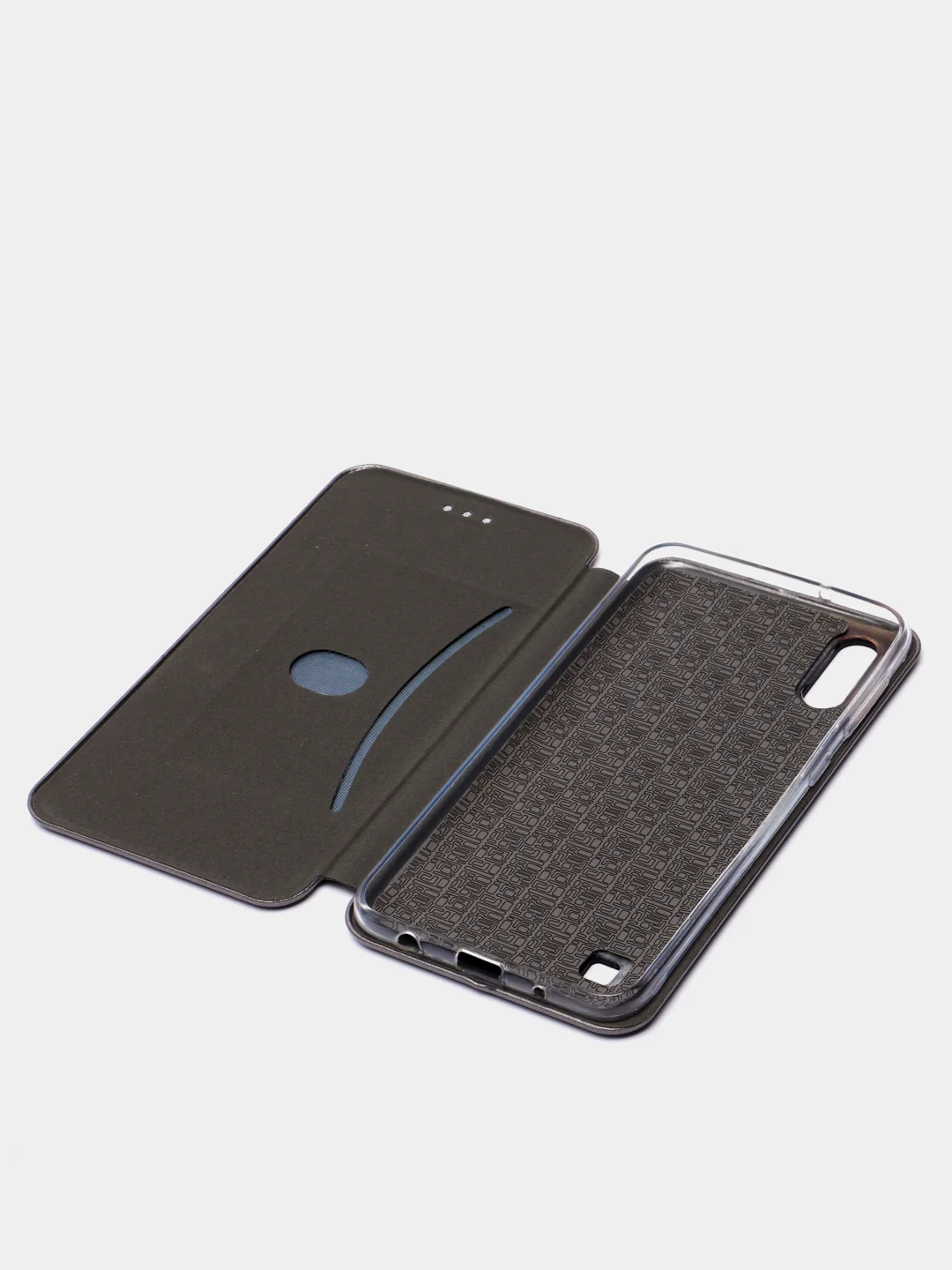 Серебряный чехол-книжка Samsung Galaxy M10 / A10, Самсунг Галакси М10 / А10