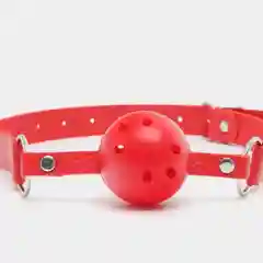 Красный кляп для интимных игр БДСМ