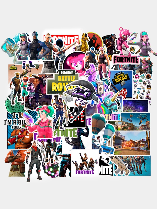Стикерпак "Фортнайт" (Fortnite), 50 штук
