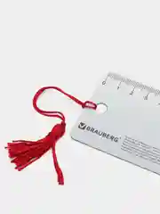 Закладка для книг с линейкой BRAUBERG "Удивленный цветок", 3D-объемная, с декоративным шнурком