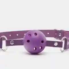 Пурпурный кляп для интимных игр БДСМ