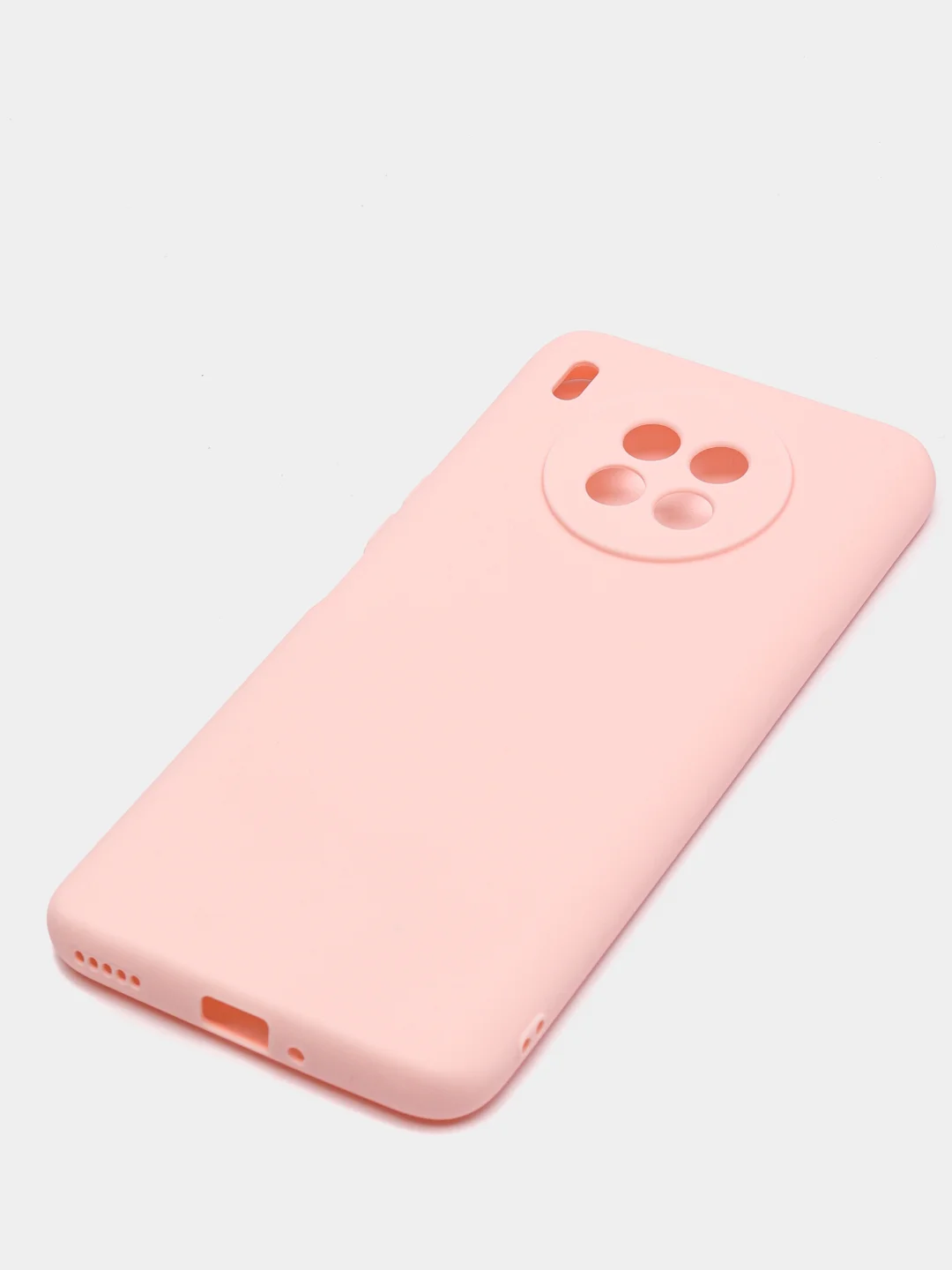 Розовый чехол силиконовый, матовый на Honor 50/50lite
