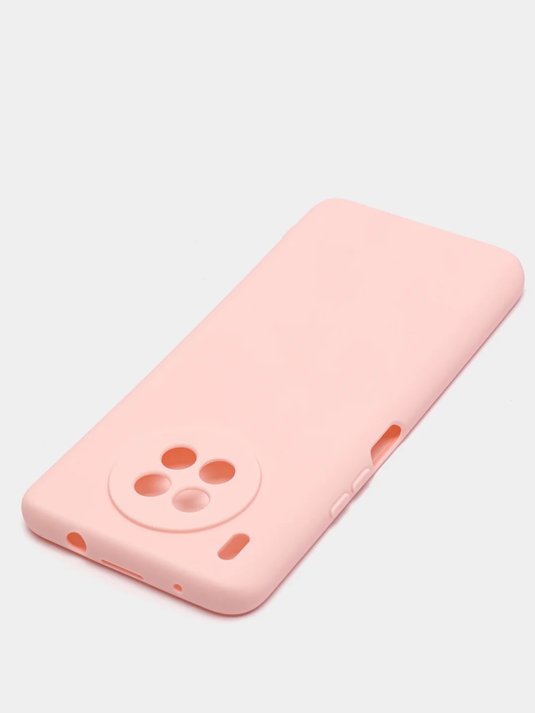 Розовый чехол силиконовый, матовый на Honor 50/50lite