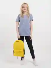 Желтый универсальный рюкзак портфель мужской женский детский школьный