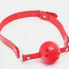 Красный кляп для интимных игр БДСМ