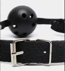 Черный кляп для интимных игр БДСМ