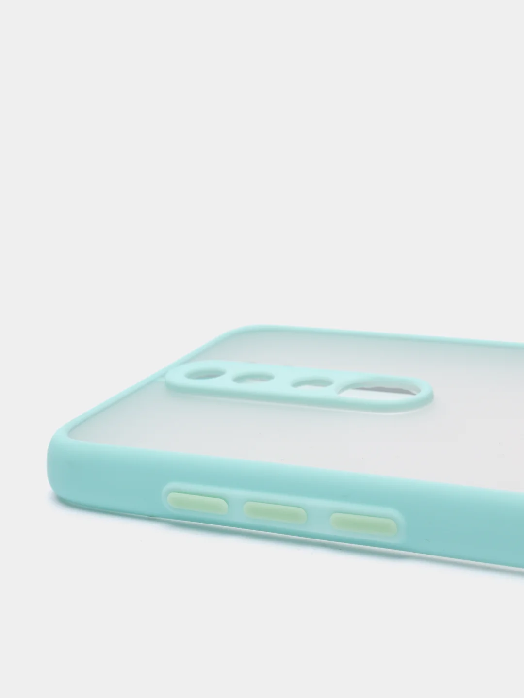 Бирюзовый чехол Xiaomi Redmi Note 8 Pro пластиковый матовый с цветными кнопками (Редми Нот 8 Про)