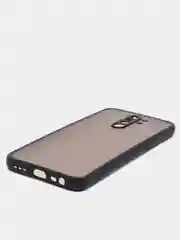 Черный чехол Xiaomi Redmi 9 (Сяоми Редми 9) пластиковый матовый с цветными кнопками