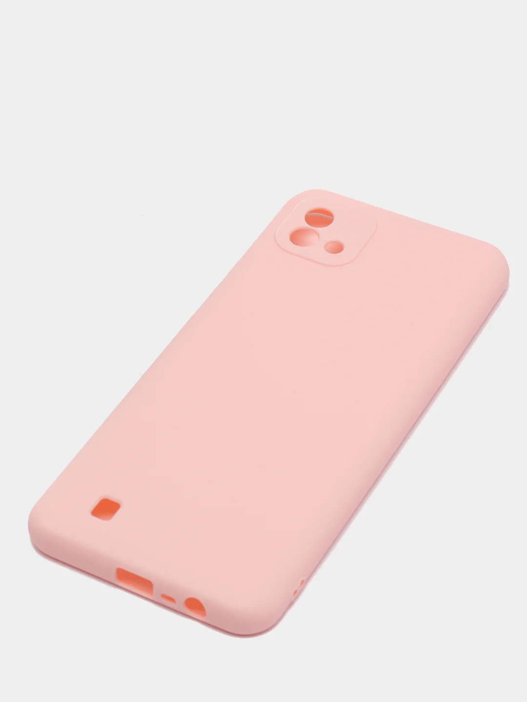 Розовый чехол силиконовый на REALME 8/8pro/8i/C21/C21Y/C3/C11(2021)