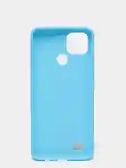 Голубой чехол силиконовый Realme C21 Реалми С21 цветной, матовый