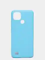 Голубой чехол силиконовый Realme C21 Реалми С21 цветной, матовый