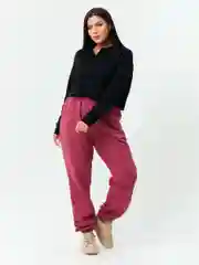 Бордовый утеплённые брюки женские Zarka