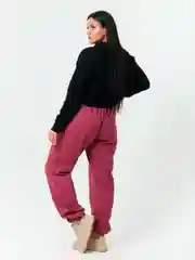 Бордовый утеплённые брюки женские Zarka