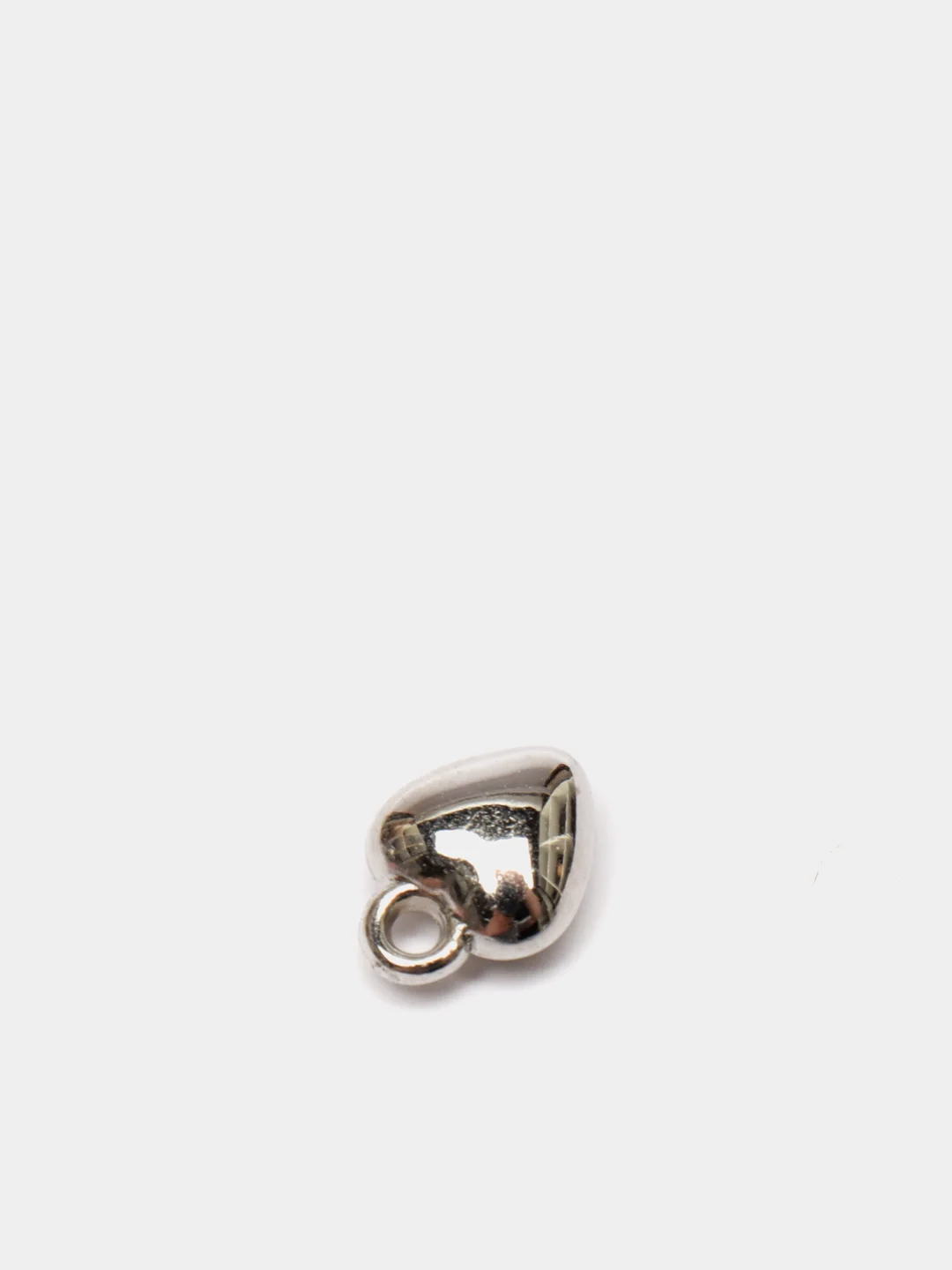 Серебряный подвеска, шарм "Сердце" 10 шт