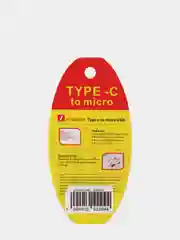 Серебряный переходник с micro-USB на Type-c