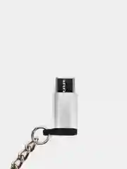 Серебряный переходник с micro-USB на Type-c