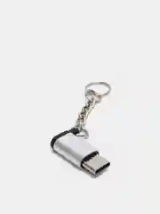 Серебряный переходник с micro-USB на Type-c