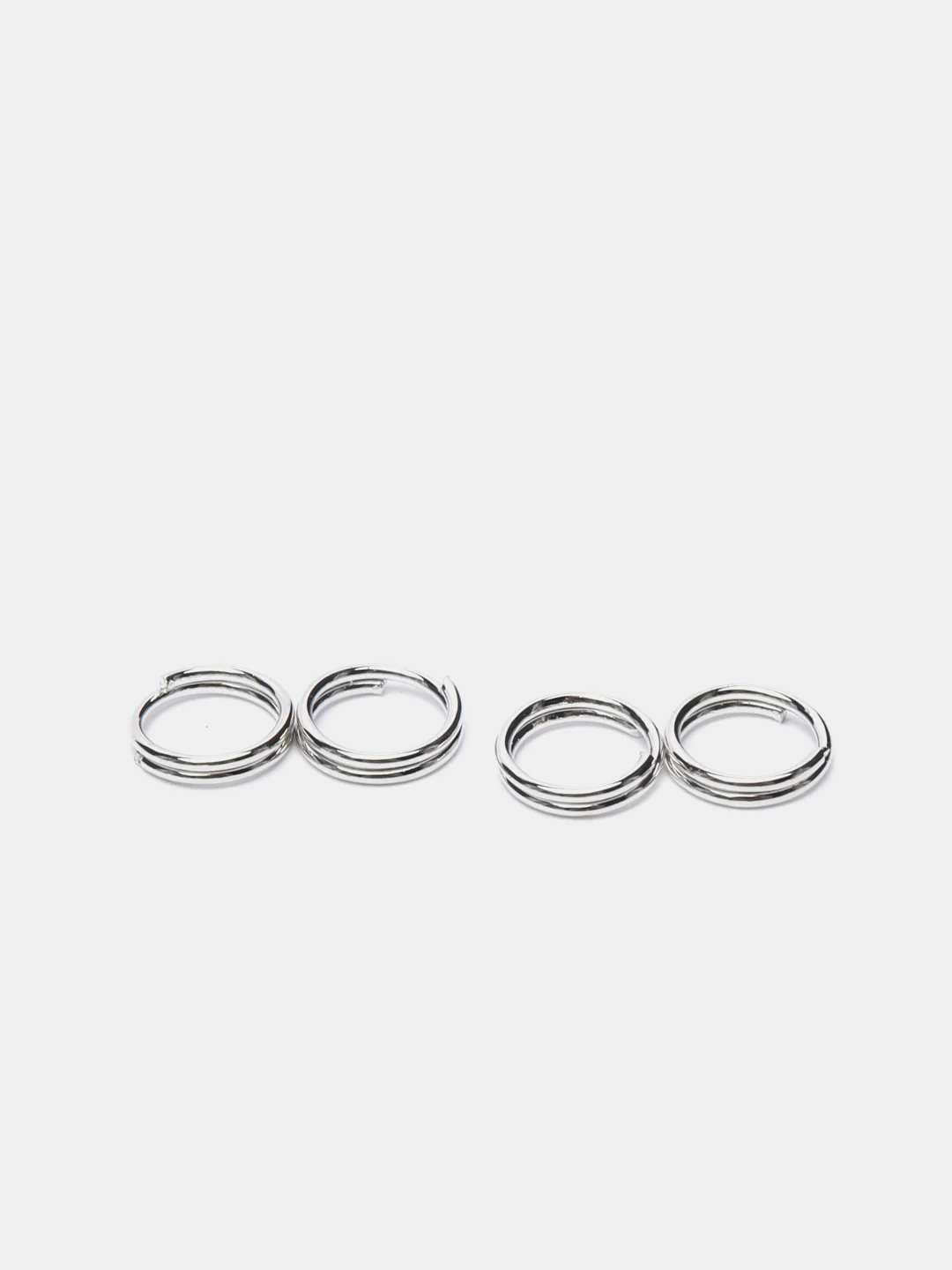 Серебряный кольцо соединительное, витое, 30 штук
