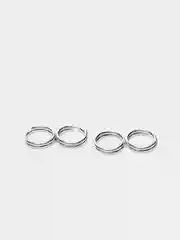 Серебряный кольцо соединительное, витое, 30 штук