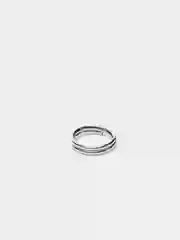 Серебряный кольцо соединительное, витое, 30 штук