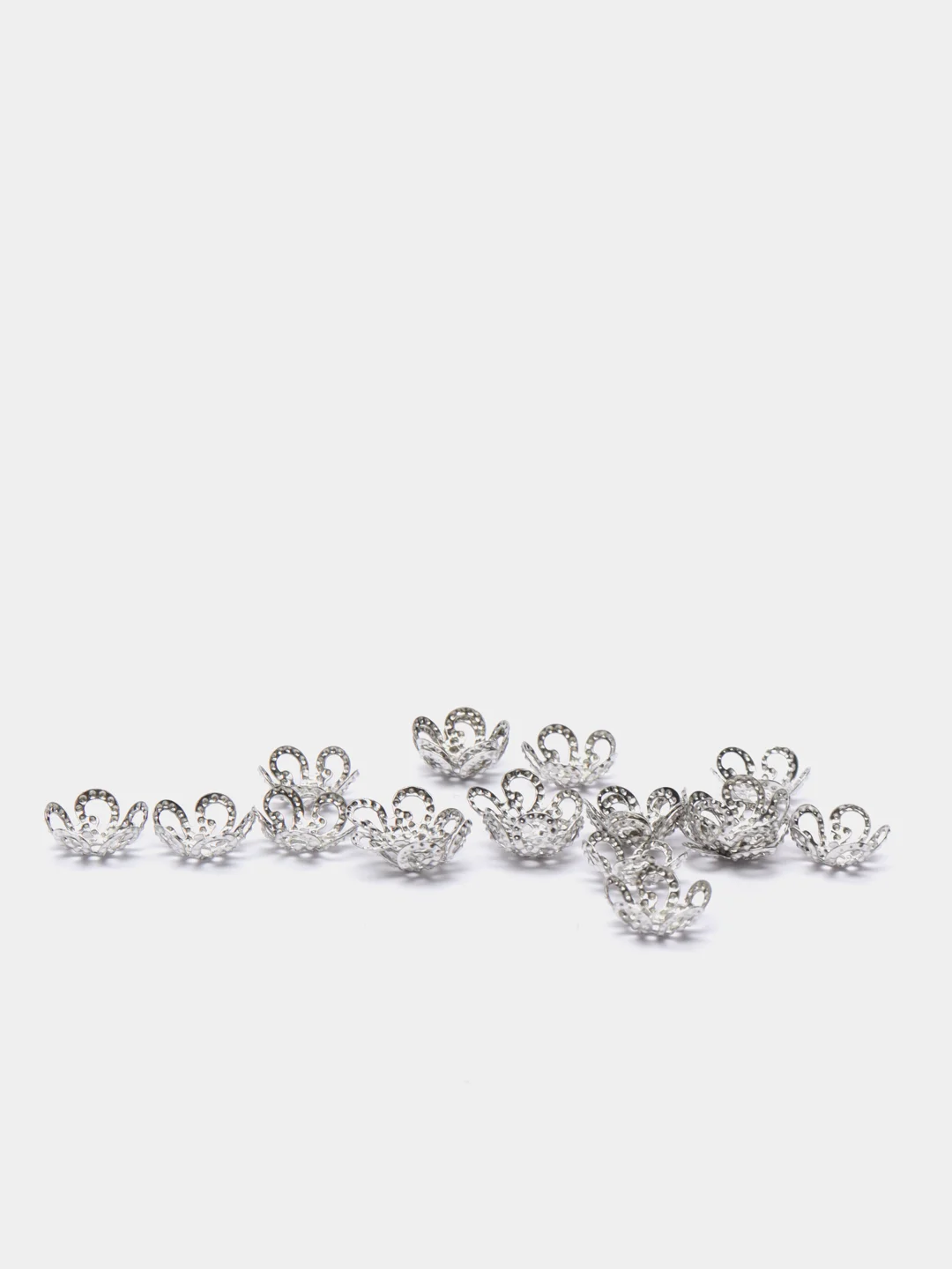 Серый шапочки для бусин 10,20,30,50 и 100шт, фурнитура для бижутерии