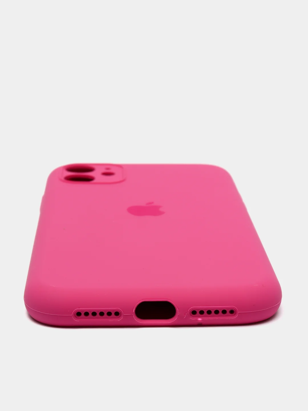 Тёмно-розовый чехол Silicone Case для iPhone 13 /11/12/12 ProMax с защитой камеры с бархатной подкладкой