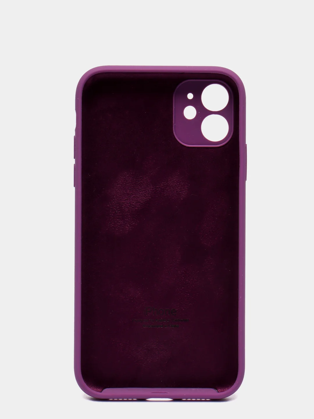 Пурпурный чехол Silicone Case для iPhone 13 /11/12/12 ProMax с защитой камеры с бархатной подкладкой