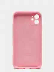Розовый чехол Silicone Case для iPhone 13 /11/12/12 ProMax с защитой камеры с бархатной подкладкой