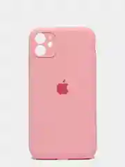 Розовый чехол Silicone Case для iPhone 13 /11/12/12 ProMax с защитой камеры с бархатной подкладкой