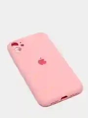 Розовый чехол Silicone Case для iPhone 13 /11/12/12 ProMax с защитой камеры с бархатной подкладкой