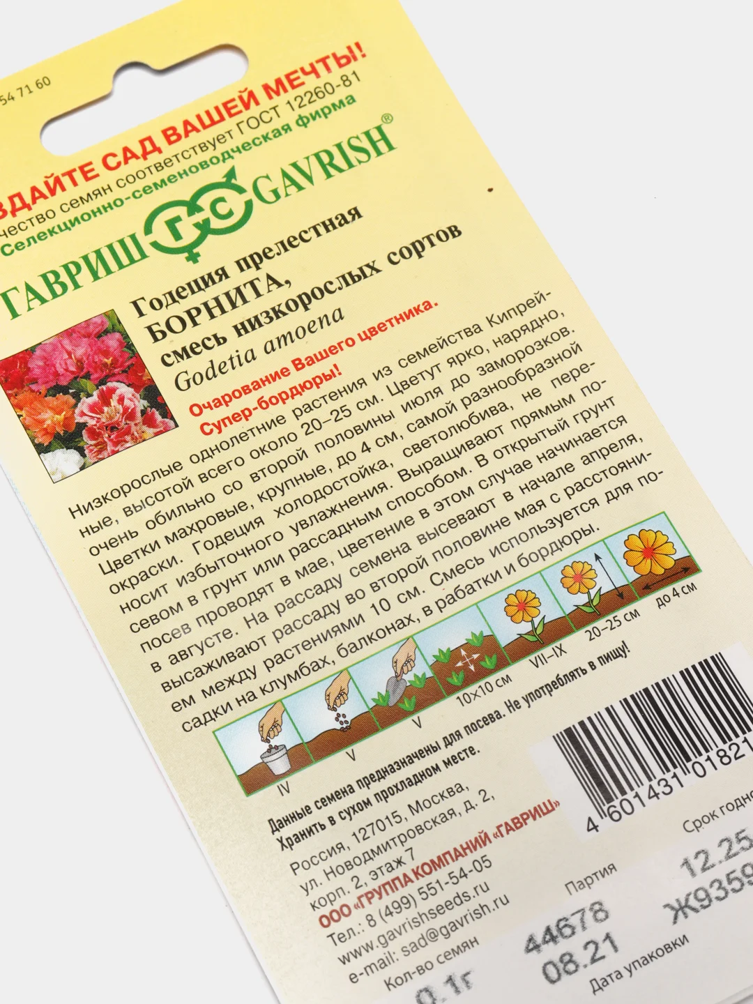 Семена годеции "Борнита"