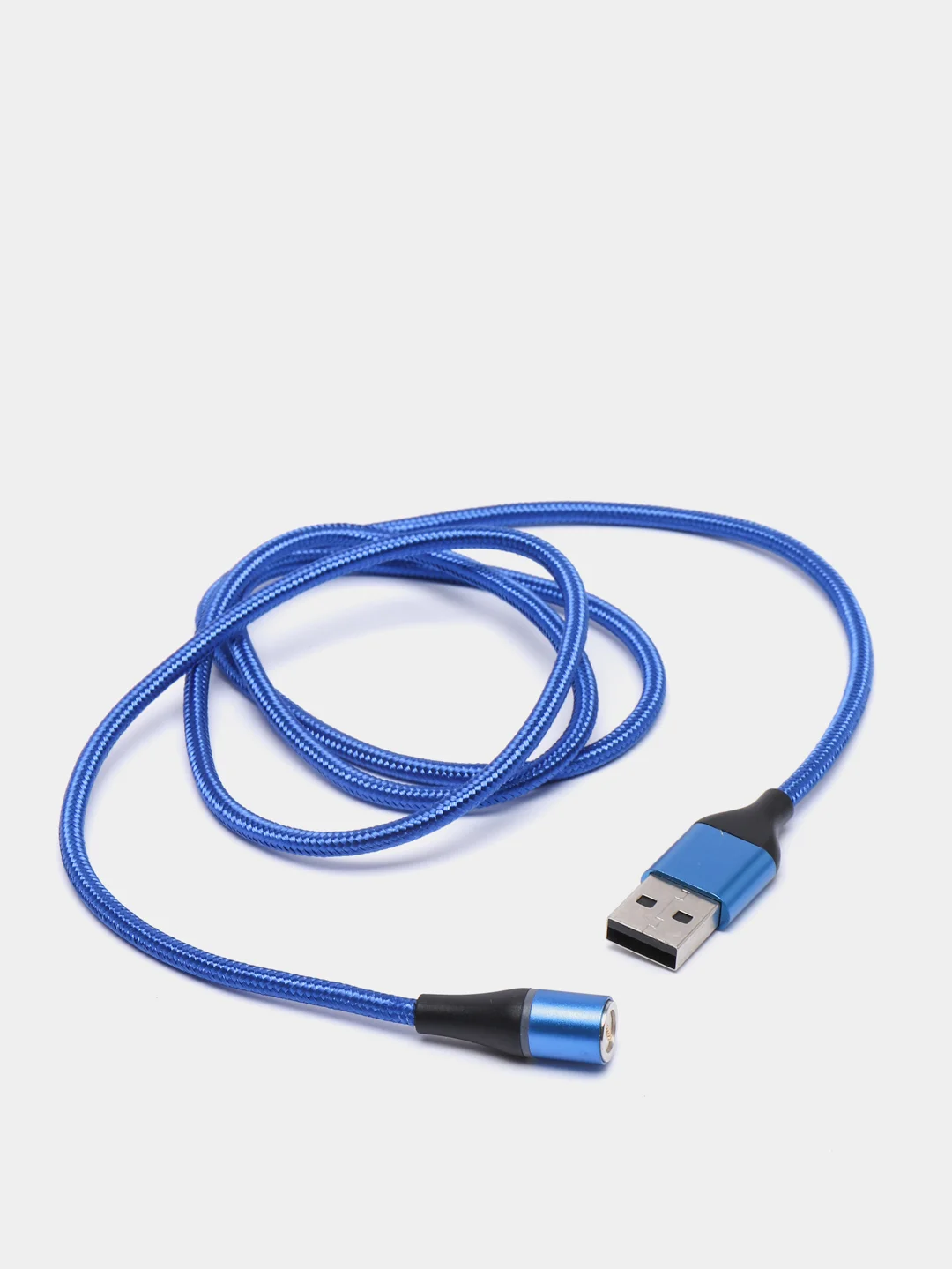 Синий магнитный кабель на 3A для передачи данных, коннекторы Type-C, Micro-USB, Lightning