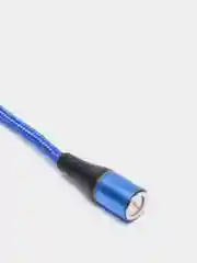 Синий магнитный кабель на 3A для передачи данных, коннекторы Type-C, Micro-USB, Lightning