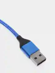 Синий магнитный кабель на 3A для передачи данных, коннекторы Type-C, Micro-USB, Lightning