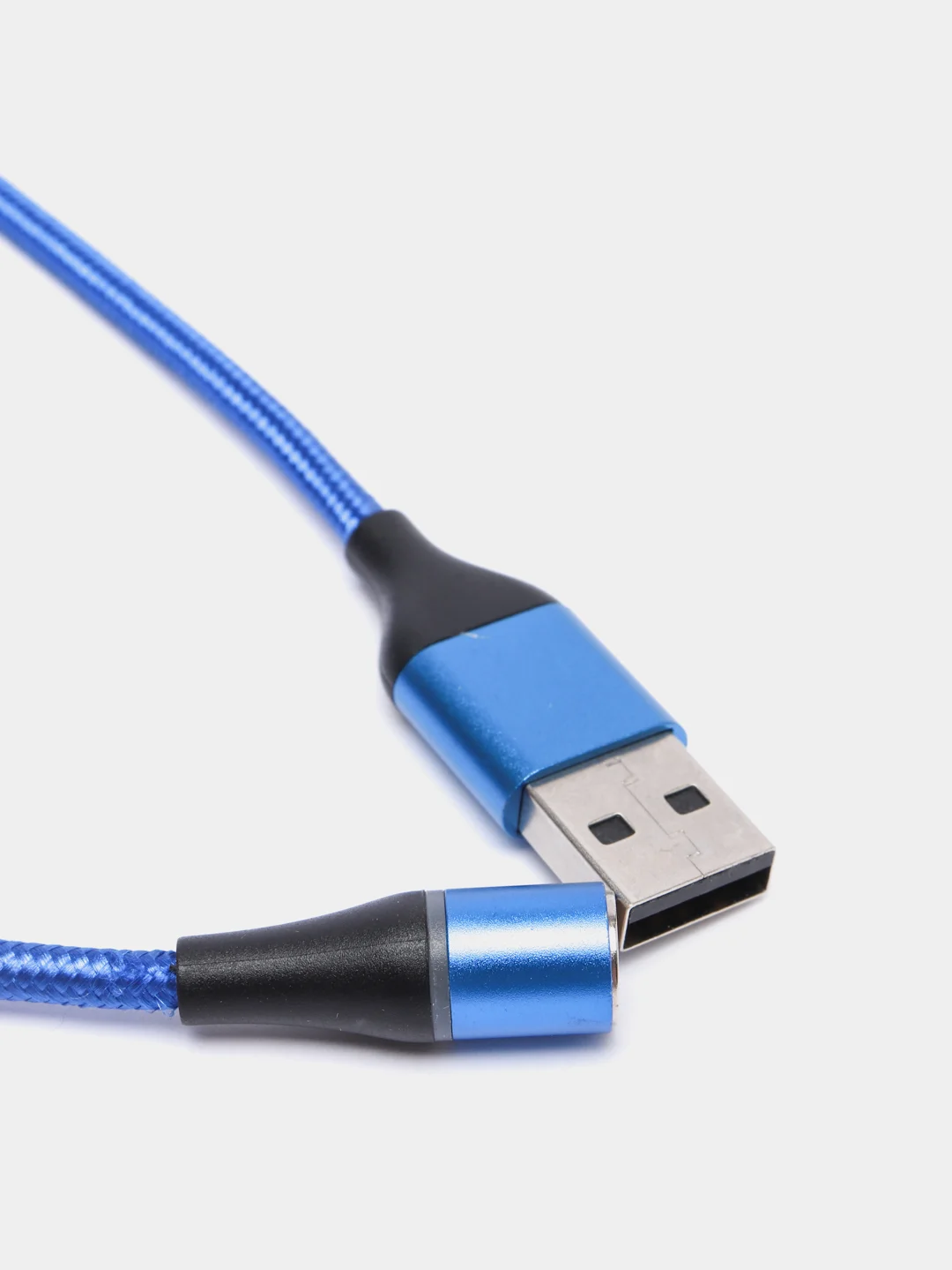 Синий магнитный кабель на 3A для передачи данных, коннекторы Type-C, Micro-USB, Lightning