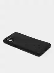 Хром чехол Samsung Galaxy A22 / Galaxy M22 / Galaxy M32, черный, силиконовый, под кожу