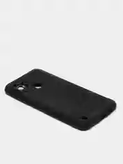 Черный чехол Realme C21  Реалми С21 черный силиконовый плетеный под кожу