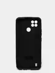 Черный чехол Realme C21  Реалми С21 черный силиконовый плетеный под кожу