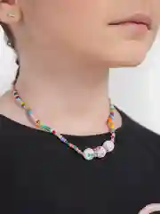 Цепочка женская из бисера "Радуга"
