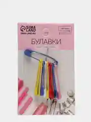 Булавки английские 30 мм, 10 штук, цвет разноцветный