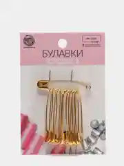 Булавки английские №3, 44 мм, 10 штук, цвет золотой