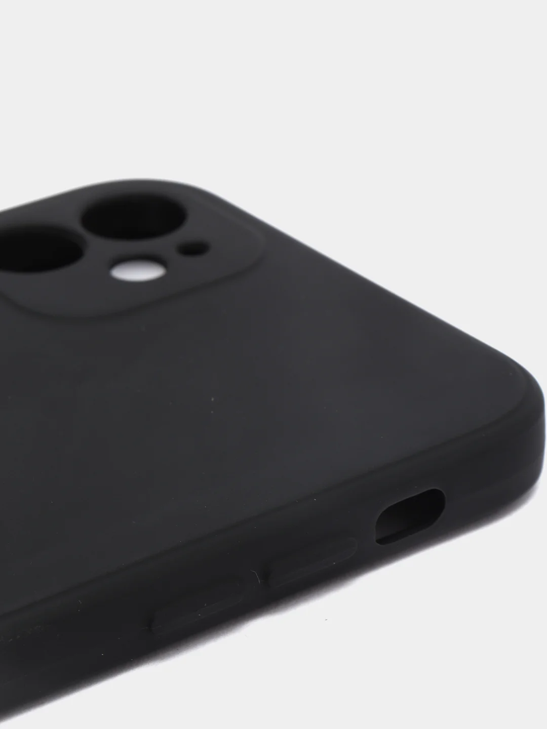 Черный чехол силиконовый для iPhone 7, 8 SE 2020, 11, 12, 13, Pro, Max, mini, защита камеры