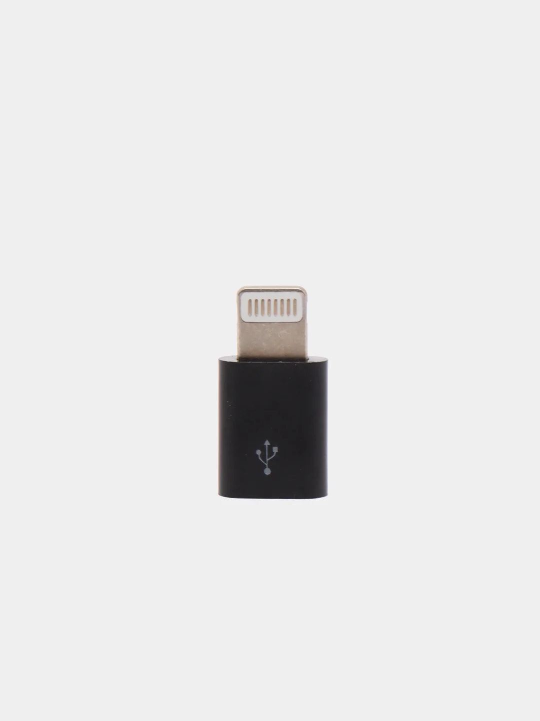 Черный переходник адаптер Lightning(папа) - TYPE-C(мама)