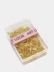 Булавки английские №000, 19 х 4 мм, 80 штук, цвет золотой