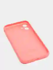 Кораллово-розовый чехол Silicone Case для iPhone 13 /11/12/12 ProMax с защитой камеры с бархатной подкладкой