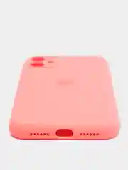 Кораллово-розовый чехол Silicone Case для iPhone 13 /11/12/12 ProMax с защитой камеры с бархатной подкладкой