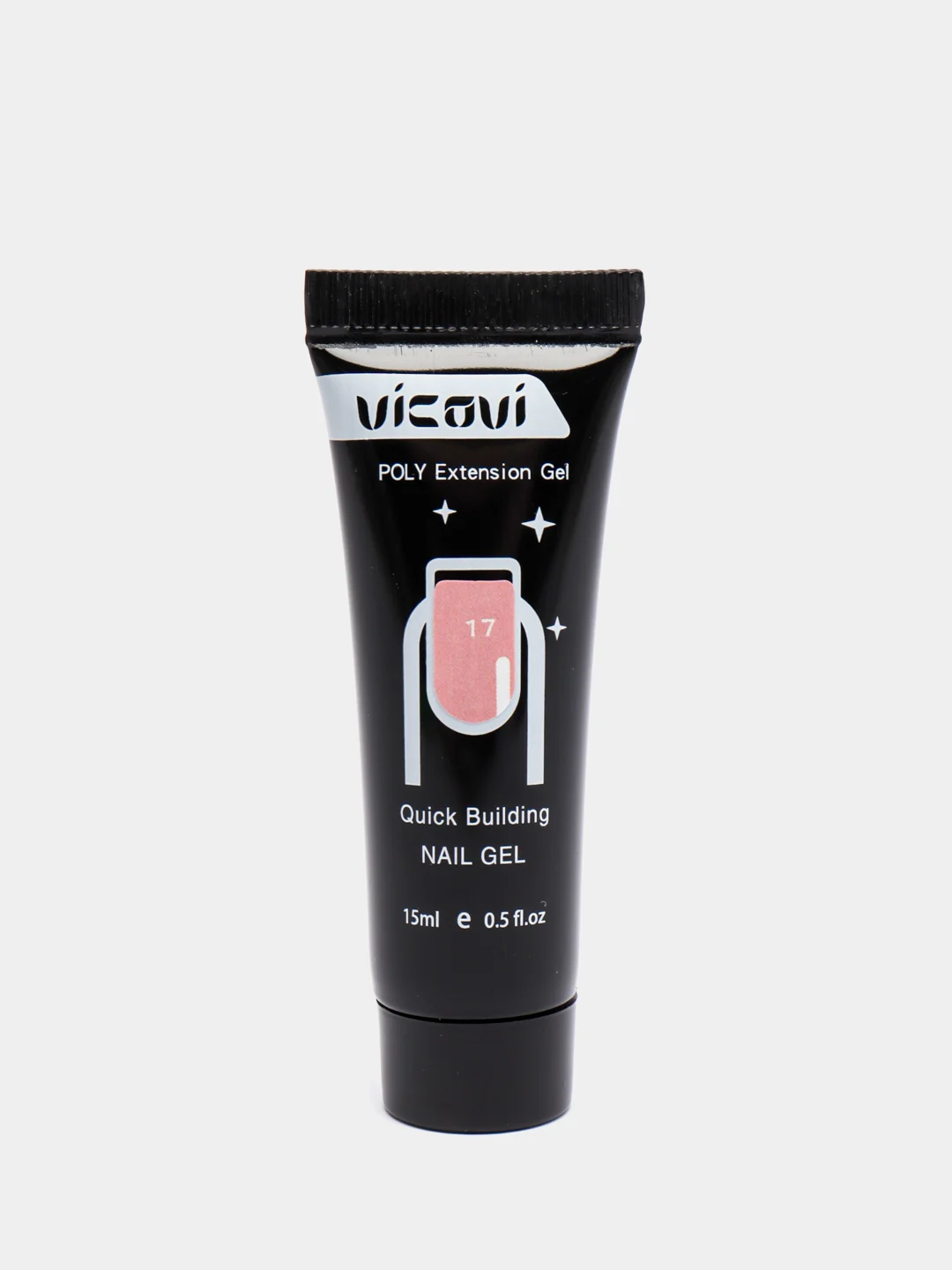 Розовый акригель Vicovi, для наращивания ногтей, 15 мл