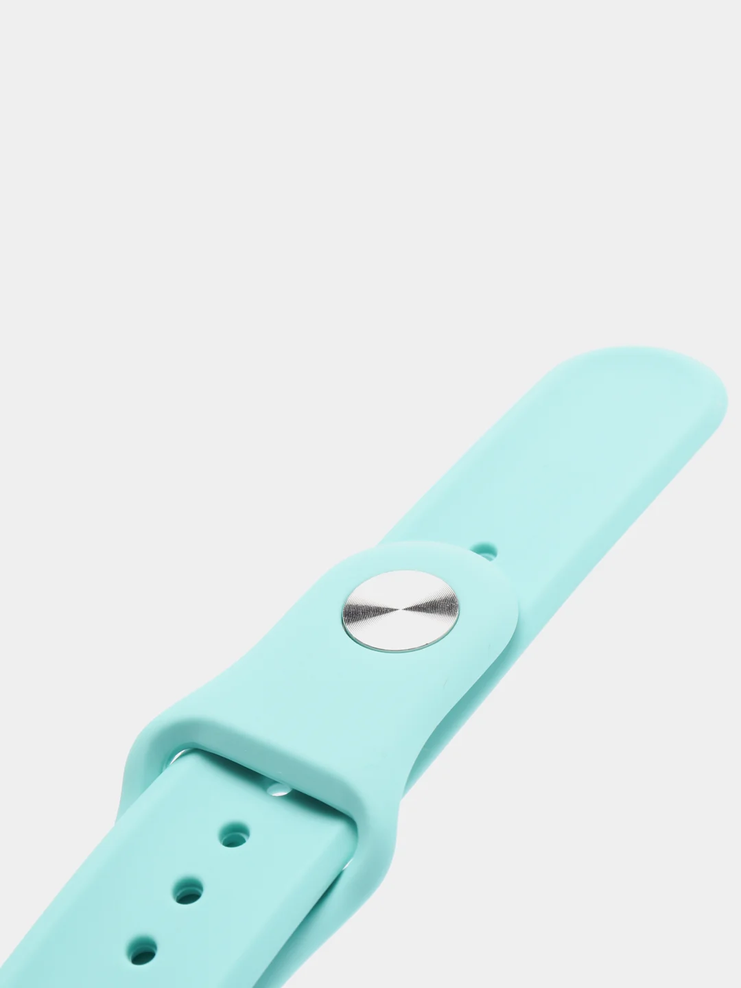 Бирюзовый силиконовый ремешок с кнопкой для Xiaomi Amazfit Bip / Samsung / Huawei, 20 мм